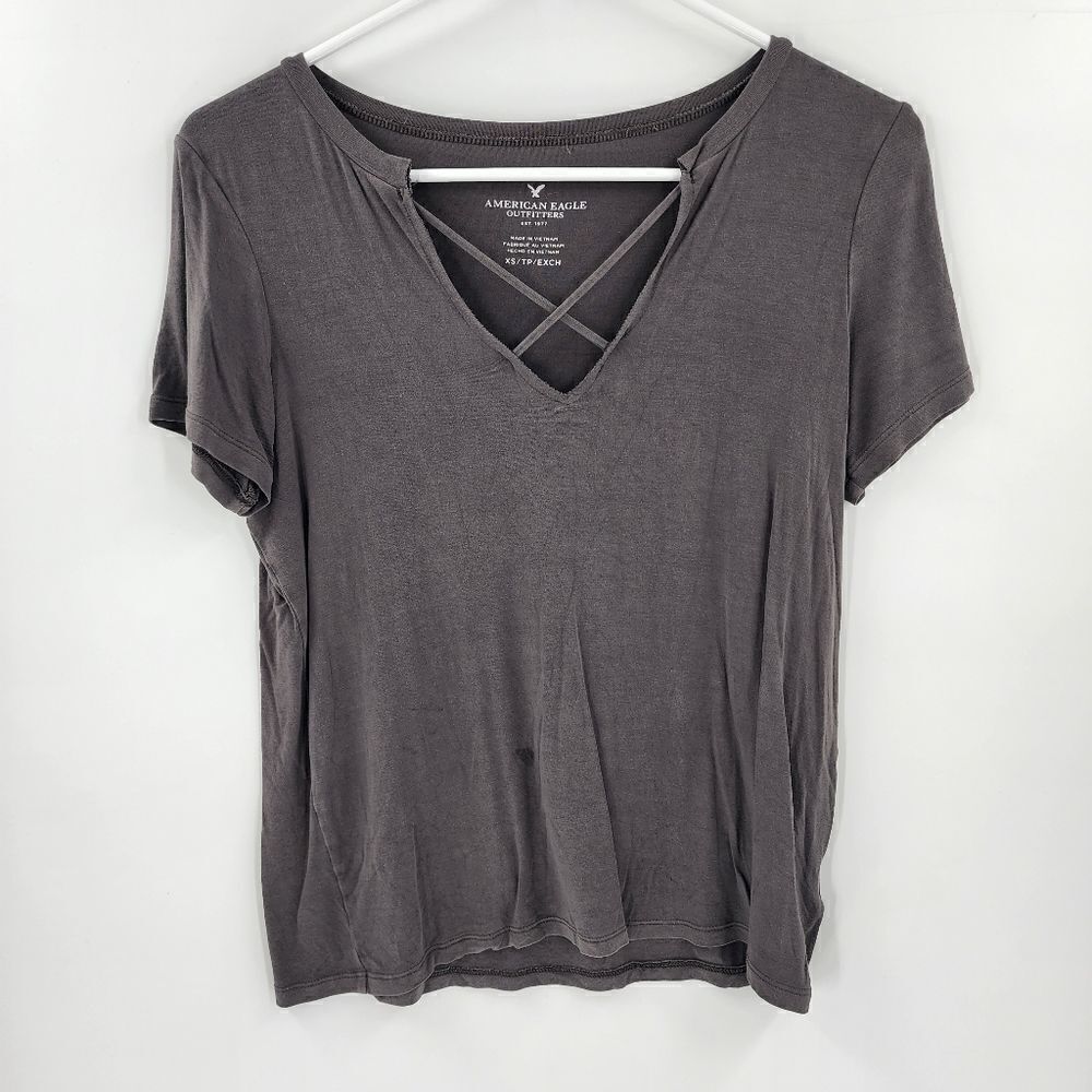 American Eagle shirt gray tee tshirt xs small
